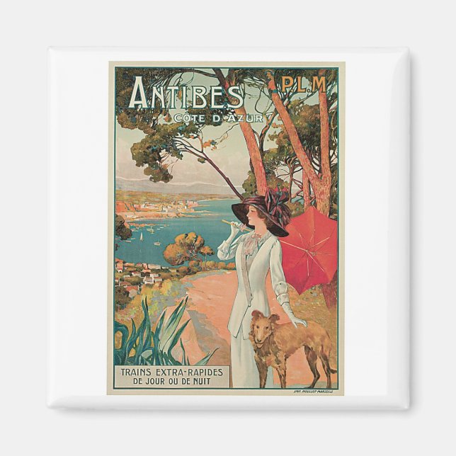 Imán Antibes Côte d'Azur France Vintage (Frente)