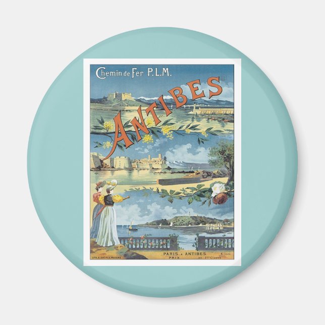 Imán Antibes Vintage Mediterráneo (Frente)