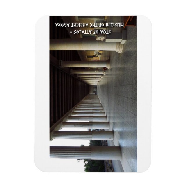 Imán Antigua Agora de Atenas, Grecia. Estúa de Attalos (Vertical)