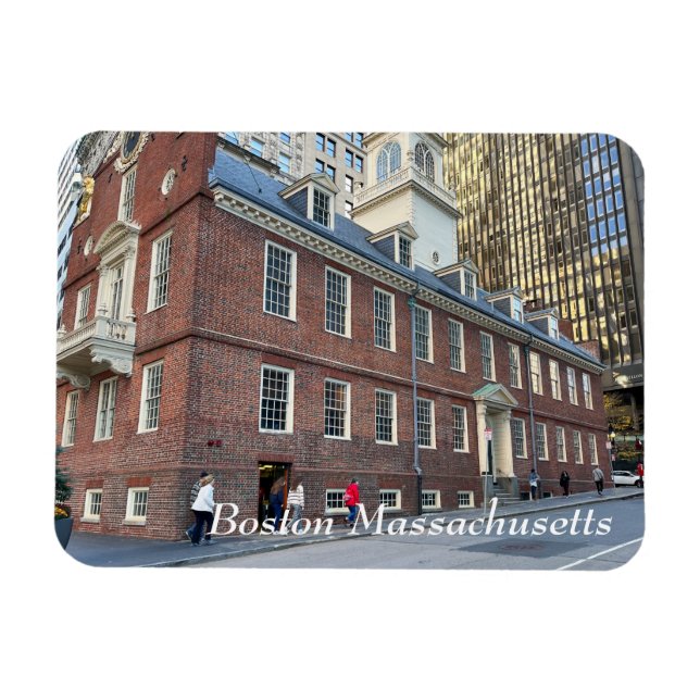 Imán Antigua Casa de Gobierno en Boston Massachusetts (Horizontal)