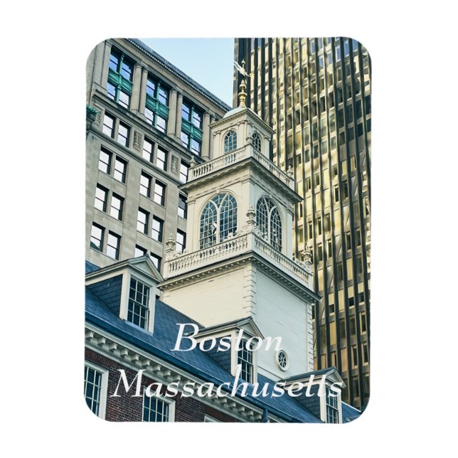 Imán Antigua Casa de Gobierno en Boston Massachusetts (Vertical)