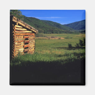 Imán Antigua casa de troncos cerca de Park City, Utah.
