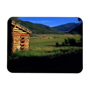 Imán Antigua casa de troncos cerca de Park City, Utah. 