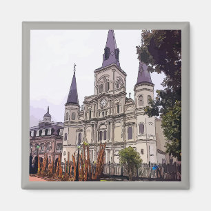 Imán Antigua Catedral en la Plaza JackSon