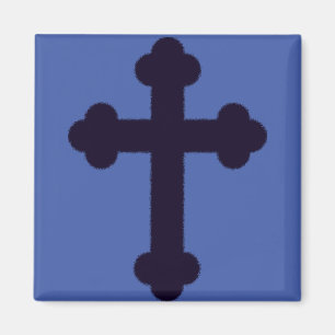Imán Antigua cruz cristiana púrpura