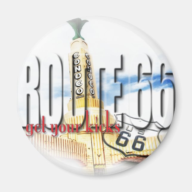 Imán Antigua Estación de Gas Conoco, Texas - Ruta 66 (Frente)