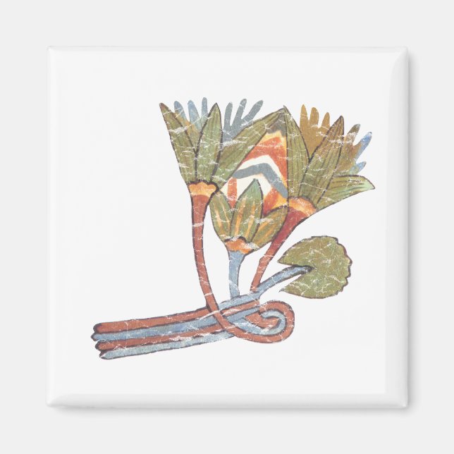 Imán Antigua flor egipcia Lotus (Frente)