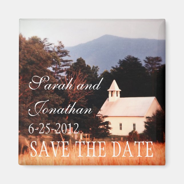 Imán Antigua Iglesia de Montaña Salva la Fecha (Frente)