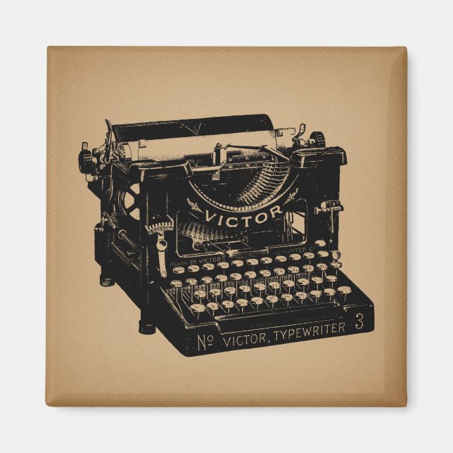 Imán Antigua máquina de escribir antigua máquina de esc (Frente)