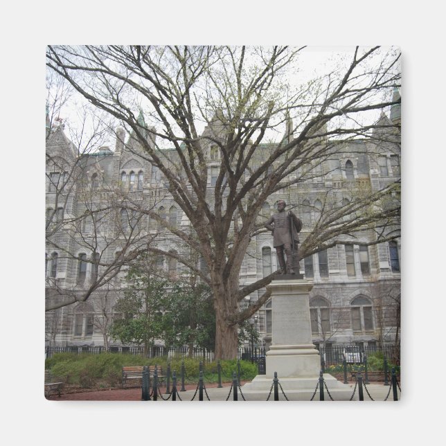 Imán Antigua municipalidad, Richmond, VA en primavera (Frente)