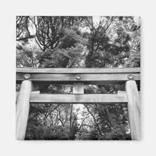 Imán Antigua puerta del santuario Meiji en el Parque Yo