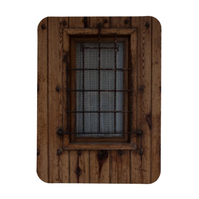 Imán Antigua puerta marrón de madera (Vertical)
