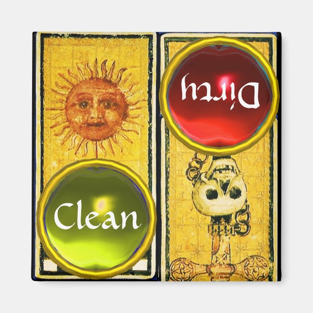 IMÁN ANTIGUA RENAISSANCE TAROTS /SOL Y ACE DE ESPADOS (Frente)