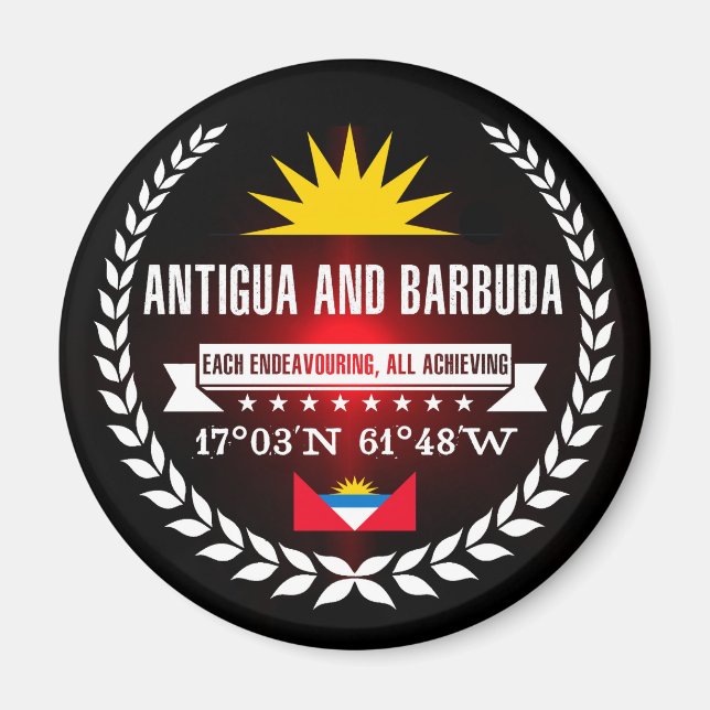 Imán Antigua y Barbuda (Frente)