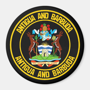 Imán Antigua y Barbuda Round Emblem