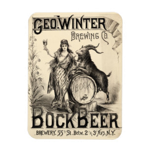 Imán Antigüedad del vintage de la cerveza dorada de la