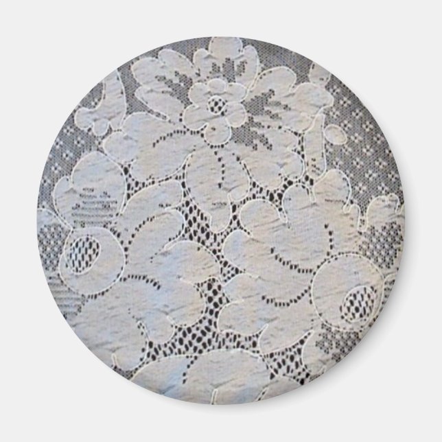 Imán Antiguo Alencon Lace Floral (Frente)