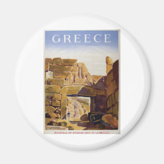 Imán Antiguo Anuncio Grecia Mycenae Gate De Lioness