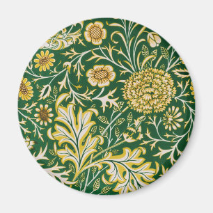Imán Antiguo Arte Floral Verde Cherwell de William Morr