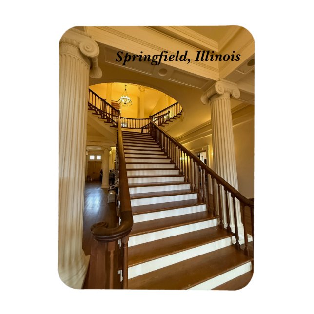 Imán Antiguo Capitolio Estatal en Springfield, IL (Vertical)