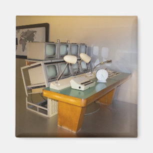 Imán antiguo estudio histórico de televisión