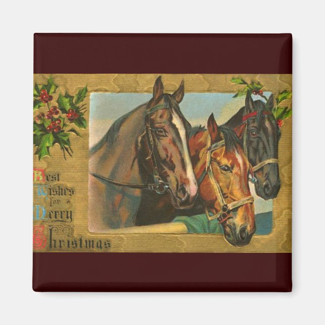 Imán Antiguo país Feliz Navidad (Frente)