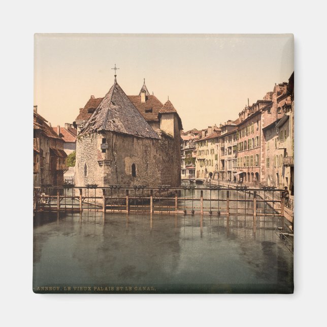 Imán Antiguo Palacio y Canal, Annecy, Francia (Frente)