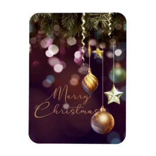 Imán Antiguo Ruby Merry Christmas Photo Magnet