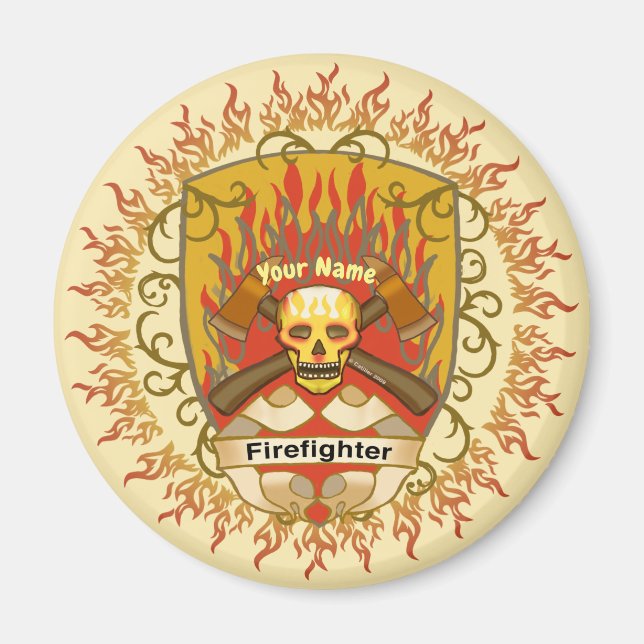 Imán antiincendios Skull Shield (Frente)