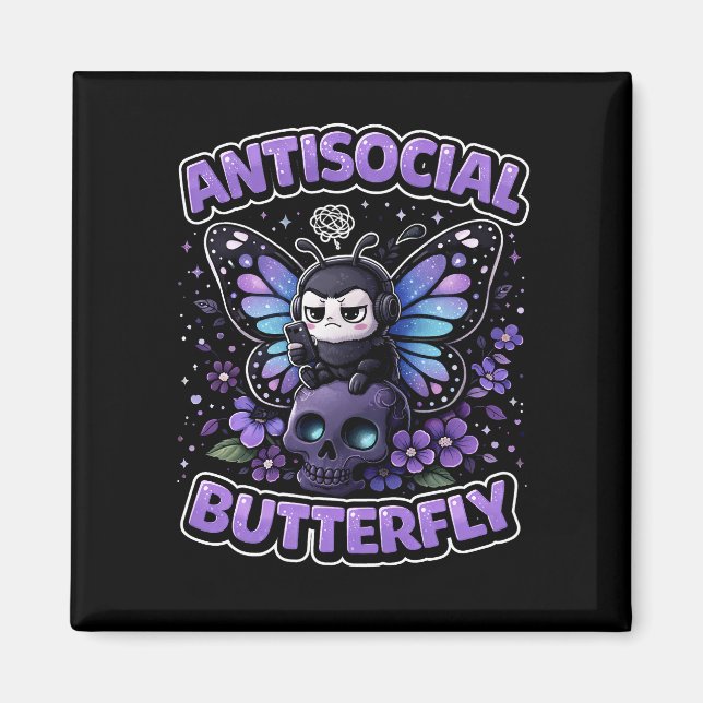 Imán Antisocial Butterfly (Frente)