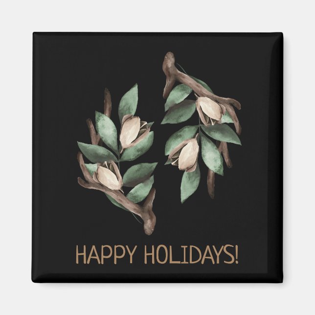 Imán Antler con rama verde (Frente)