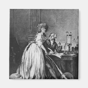 Imán Antoine Laurent Lavoisier y su esposa