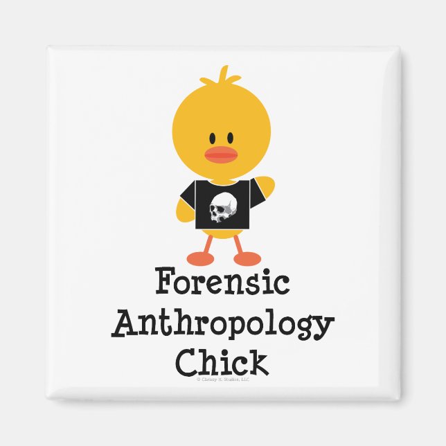 Imán Antropología Forense Chick Magnet (Frente)