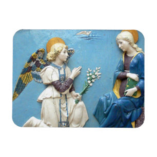 Imán Anunciación Madonna Renaissance Della Robbia Blue