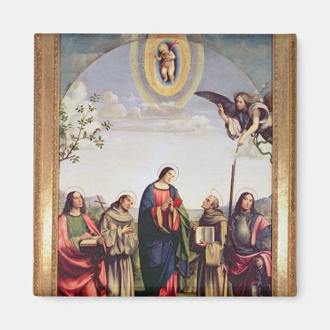 Imán Anunciación y santos, 1500 (Frente)