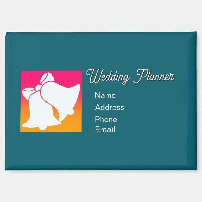 Imán Anunciar el planificador de boda promocional (Anverso)