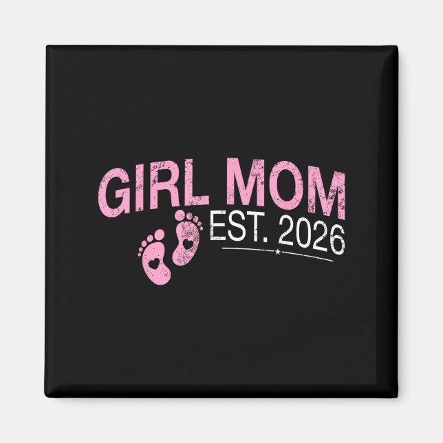 Imán Anuncio de bebé Est 2026 Nuevo mamá día de las mad (Frente)