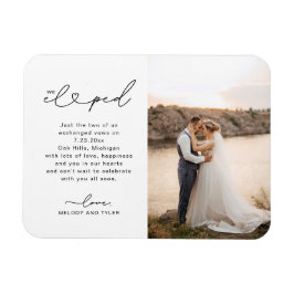 Imán Anuncio de Boda Nos Fugamos Guión Tarjeta de Foto