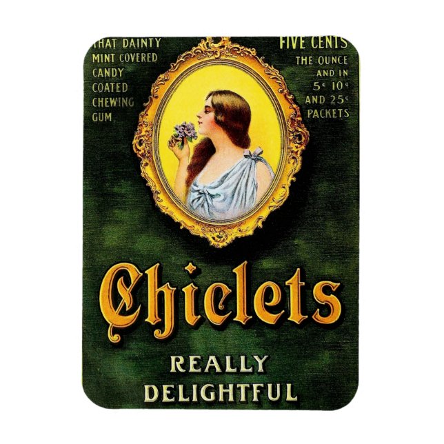 Imán Anuncio de chicles de época (Vertical)