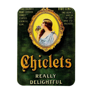 Imán Anuncio de Chiclets del vintage