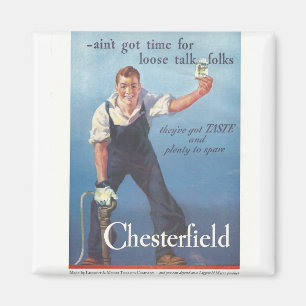 Imán Anuncio de cigarrillos de Chesterfield de época