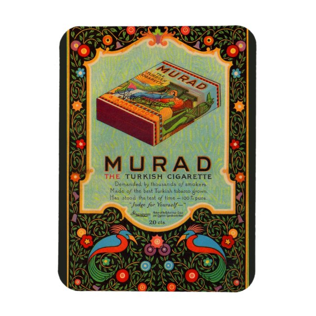 Imán Anuncio de cigarrillos de los años 20 (Vertical)