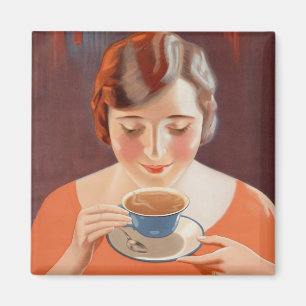 Imán Anuncio de consumición de la pintura del té de la