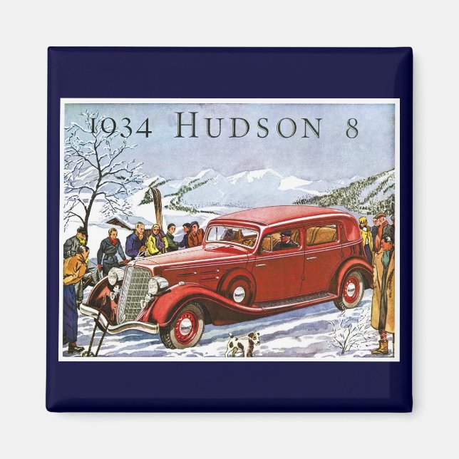 Imán Anuncio de cosecha Hudson 8 1934 (Frente)