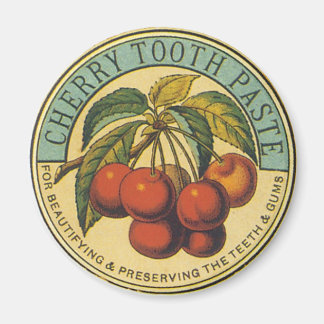 Imán Anuncio de dentífrico de cereza de cosecha
