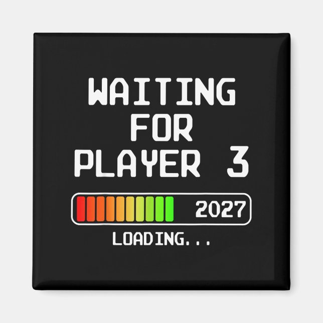 Imán Anuncio de Embarazo 2027 Esperando al Jugador 3 (Frente)