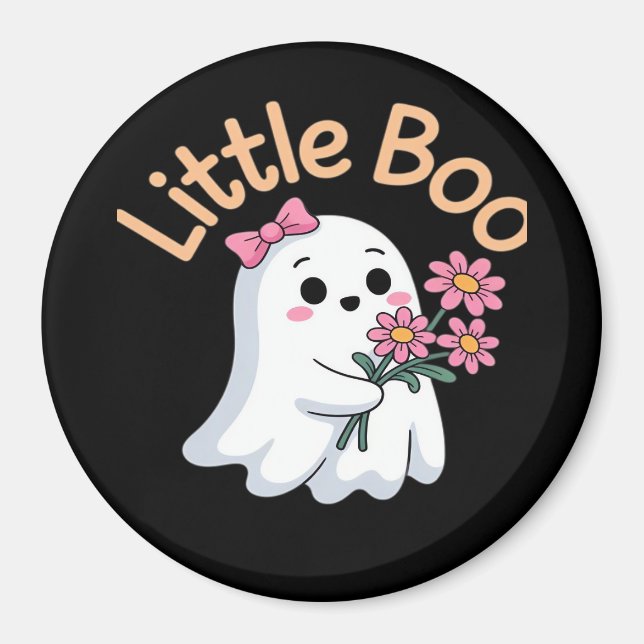 Imán Anuncio de embarazo adorable de Halloween (Frente)