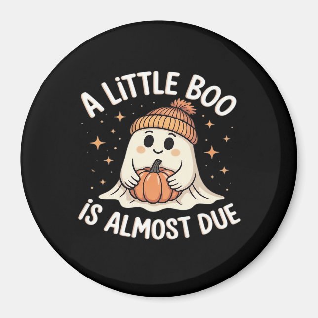Imán Anuncio de embarazo de Halloween lindo (Frente)