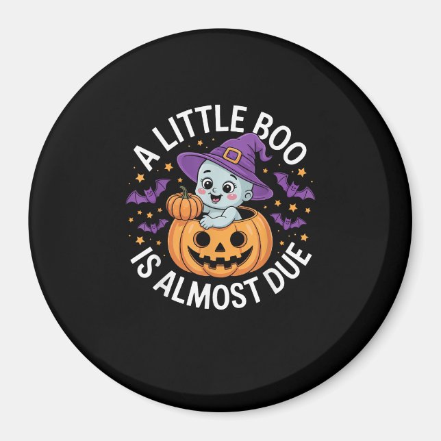 Imán Anuncio de embarazo de Halloween lindo (Frente)