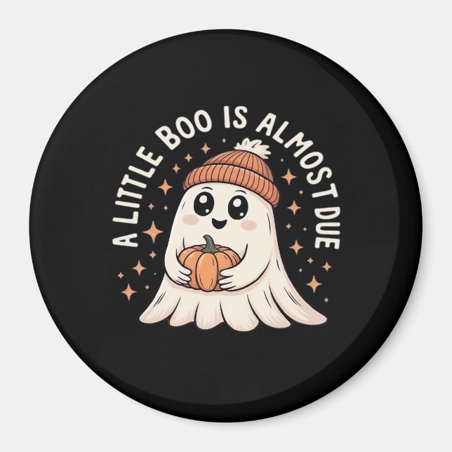 Imán Anuncio de embarazo de Halloween lindo (Frente)
